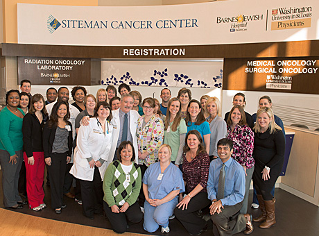 Faculty and staff at the new Alvin J. Siteman Cancer Center location in south St