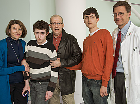 John N. Constantino, MD, far right, with the Al-joundi family, from left: Jumana
